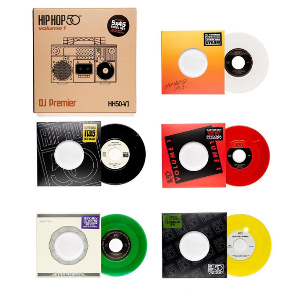 洋楽 DJ PREMIER / Hip Hop 50 7inch Box Rap45 DJ Premier - Hip Hop 50: Vol 1 (5 x 45 Box Set)