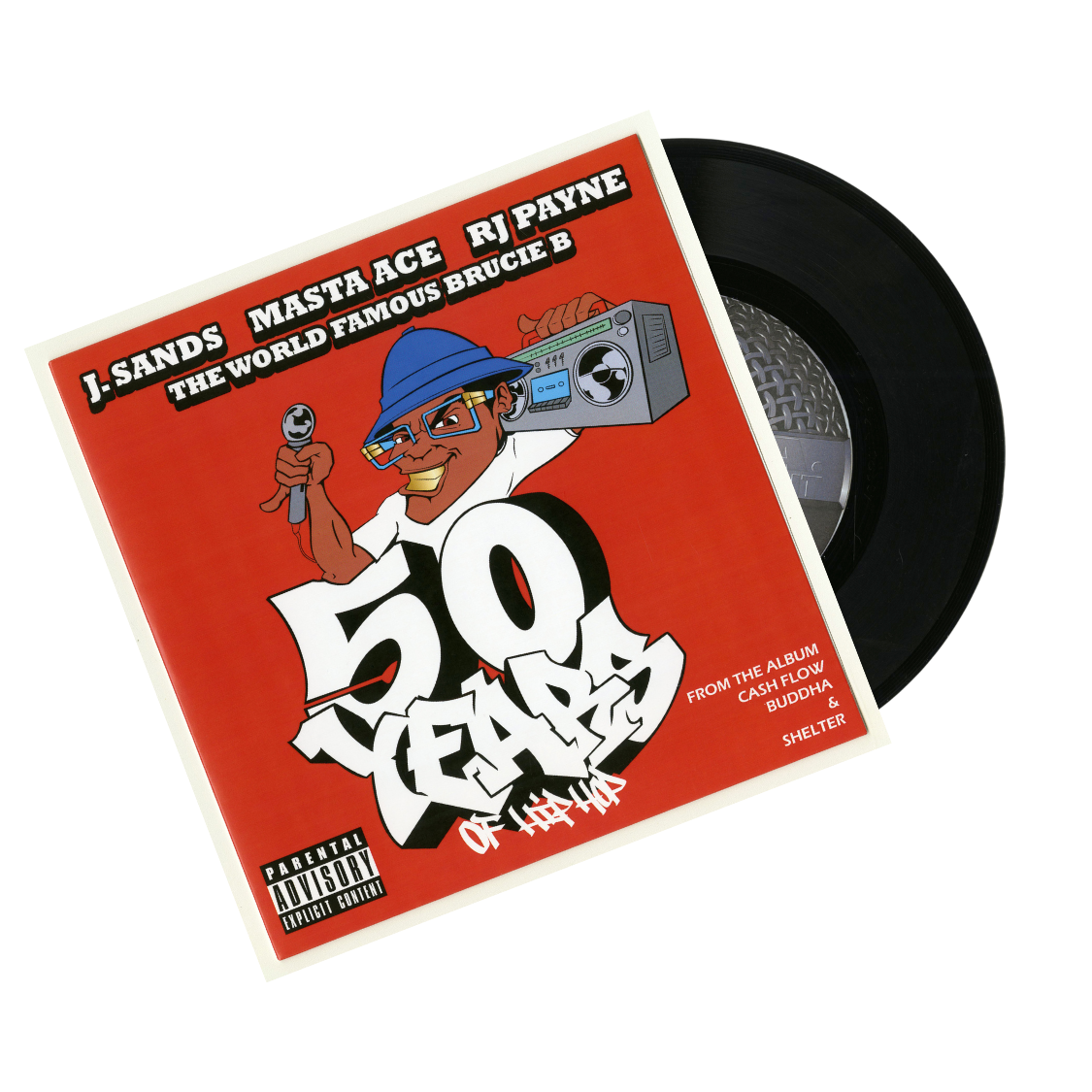 J.Sands feat Masta Ace - 50 Years of Hip-Hop b/w Instrumental (7