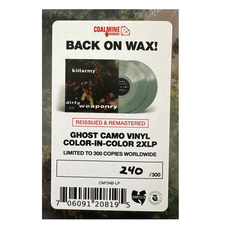 KILLIN' FIELD OG Press 未開封 新品 G RAP Killarmy - Dirty Weaponry (Ghost Camo Colored Vinyl 2xLP)