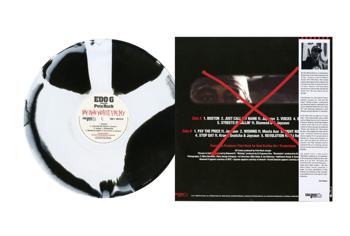 Edo G feat Pete Rock - My Own Worst Enemy (Swirl LP w/ OBI & Flexi