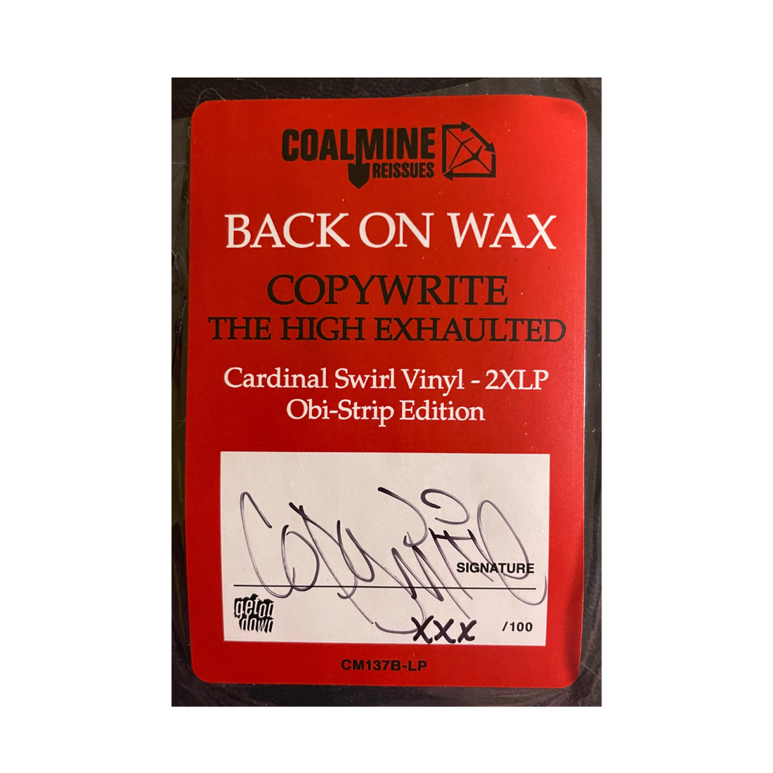 Copywrite - The High Exhaulted (Signed Cardinal Swirl 2xLP w/OBI)