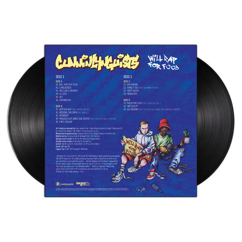 CunninLynguists - Will Rap for Food (Vinyl 2xLP) CunninLynguists - Will Rap for Food (Vinyl 2xLP)