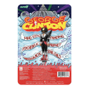 George Clinton Dr Funkenstein action figure packaging back card  with colorful design and character illustration.