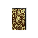 Decorative case with ornate design and portrait on a white background