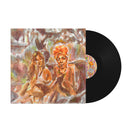 Vinyl record with a colorful illustration of two people on the cover