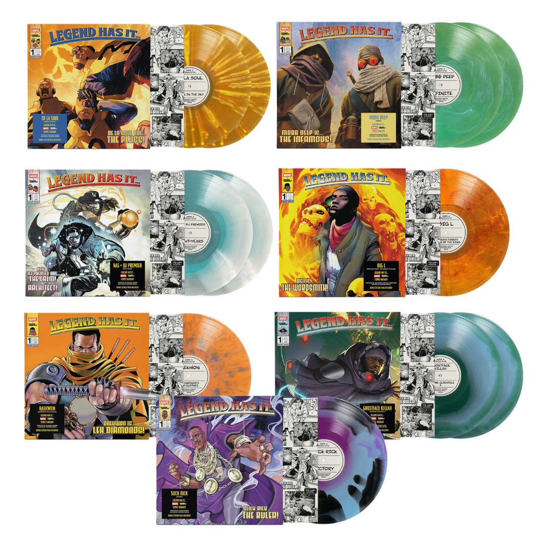 Legend Has It Marvel Editions (Hip-Hop Colored Vinyl 11xLP Bundle)