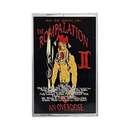 Cassette tape cover with graphic design and text on a white background