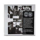 A black and white photographic collage print featuring multiple overlapping portraits, scenes, and abstract images arranged in a grid-like composition on a white background.
