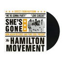 Vinyl record with 'The Hamilton Movement' cover featuring text and a group photo.