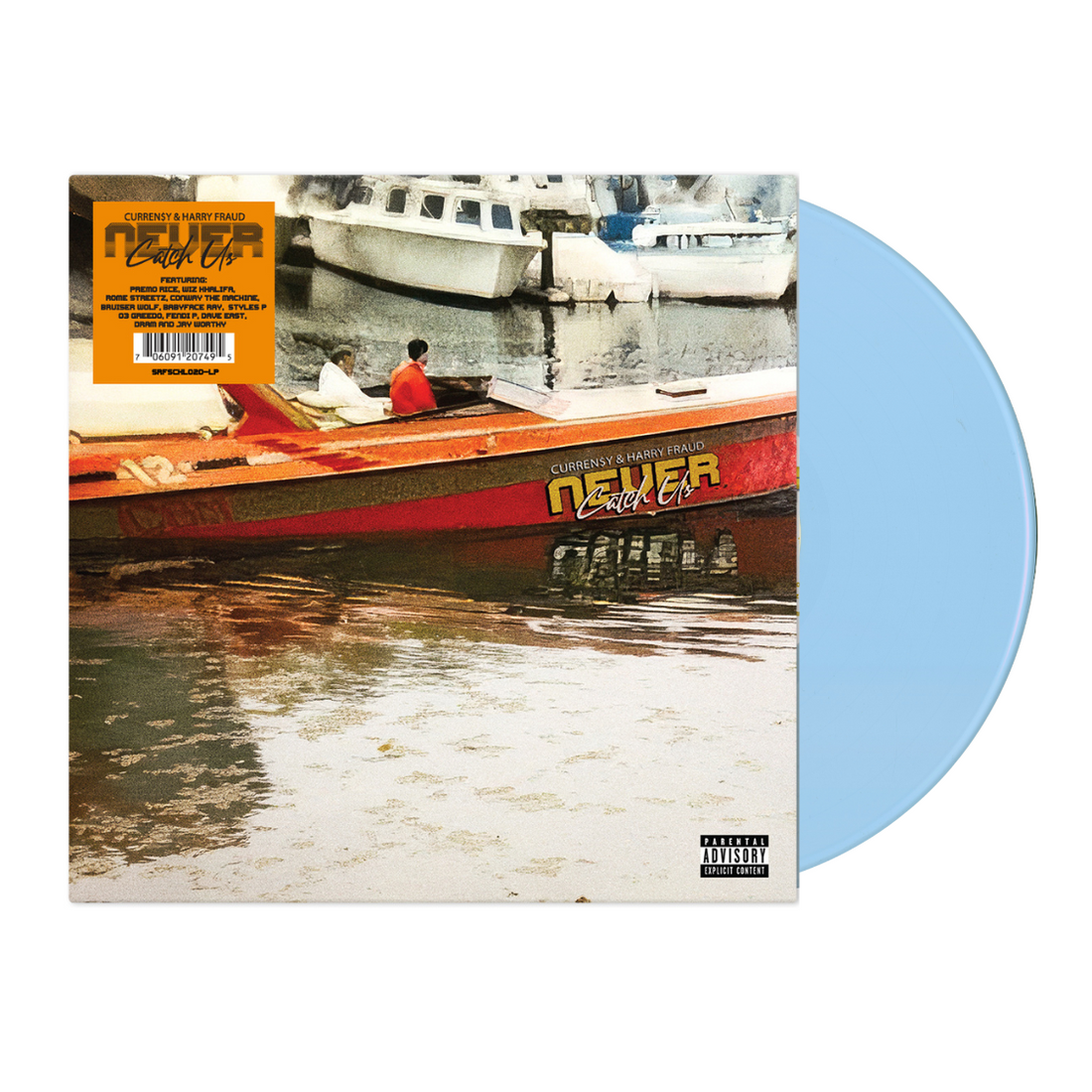Curren$y & Harry Fraud - Never Catch Us (Sky Blue Colored Vinyl LP)