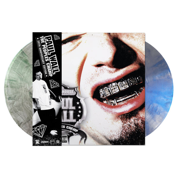 Cover of Paul Wall Peoples Champ 20th Anniversary Vinyl record with a prominent face and text design on the cover