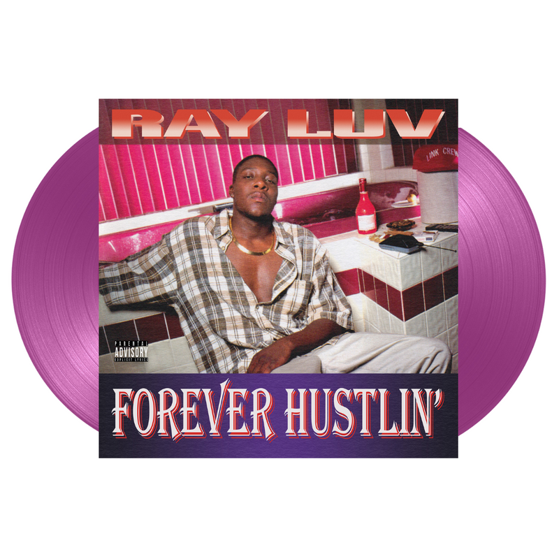 Vinyl record with a cover, titled 'Forever Hustlin' by Ray Luv