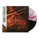 Vinyl record with a dramatic cover featuring a temple and fiery sky