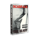 Cassette tape cover of 'Scarface: The Diary' with black and white illustration and red text.