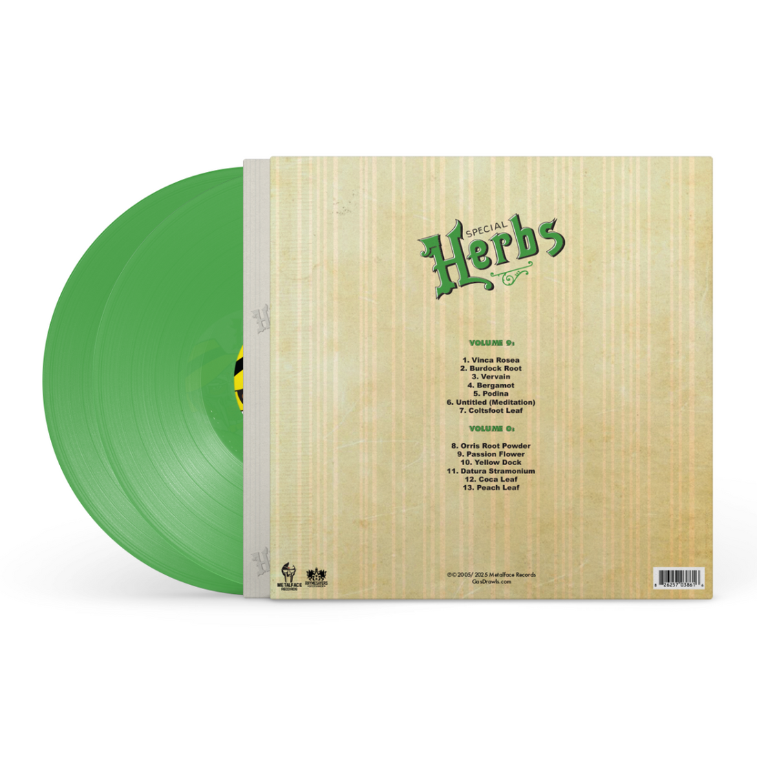 MF DOOM - Special Herbs Vol 9 & 0 (Green Vinyl 2xLP) MF DOOM - Special Herbs Vol 9 & 0 (Green Vinyl 2xLP)