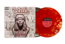 Vinyl record with red and orange ghostly design and album cover featuring Wale statue with braided hair.