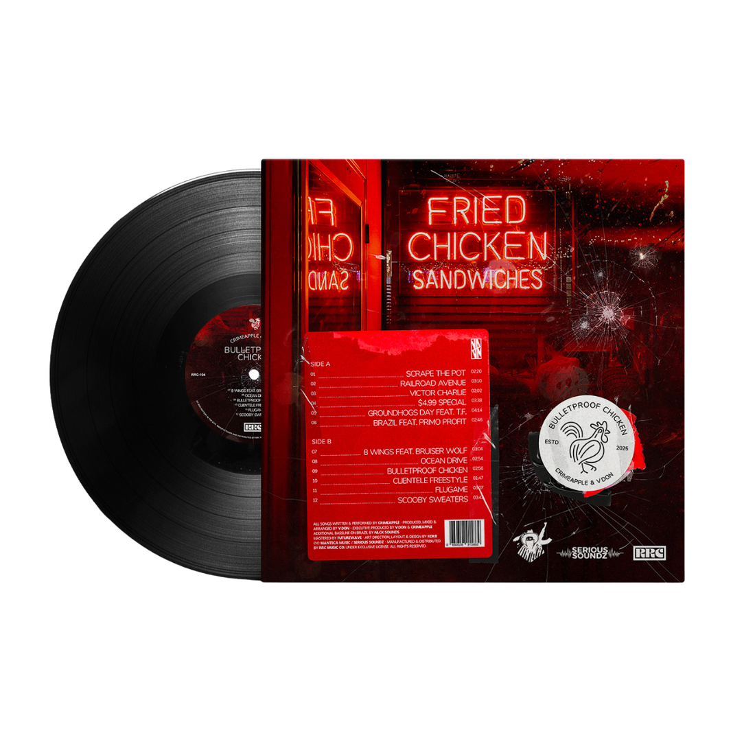 CRIMEAPPLE & V Don - Bulletproof Chicken (Vinyl LP)