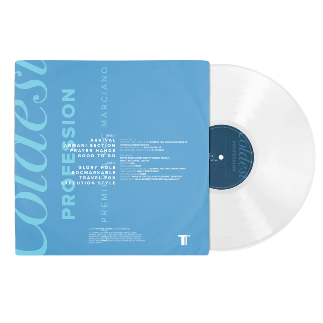 Roc Marciano & DJ Premier - The Coldest Profession (White Colored LP) Roc Marciano & DJ Premier - The Coldest Profession (White Colored LP)