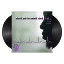 Vinyl record with a cover featuring a silhouette of Del and heart rate line on a white background for Both Sides of The Brain album 