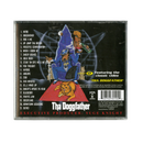 Back cover of a music album titled 'Tha Doggfather' with artistic design and text.