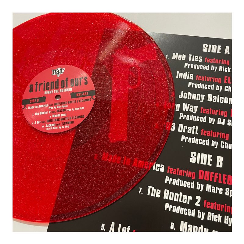 Benny The Butcher - A Friend Of Ours (Red Ice Diamond Vinyl LP) Benny The Butcher - A Friend Of Ours (Red Ice Diamond Vinyl LP)