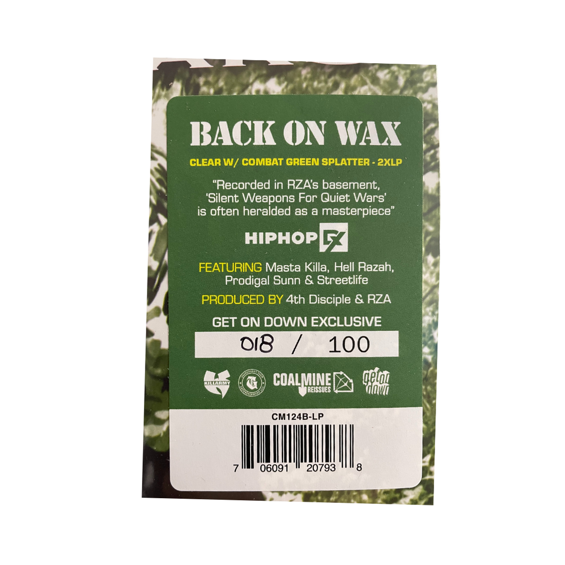 Killarmy- Silent Weapons For Quiet Wars (Army Green Splatter 2xLP)