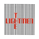 A graphic design featuring the word 'THE LIGHTMEN' in large red letters, overlaid on a repeating black and white pattern of 'FACE AS YOU WANNA BE' text.