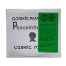 Black and white album cover with text 'Cosmic Paradise Peace in the World' and 'Cosmic Records' on a white background.