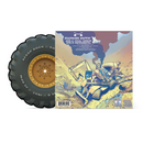 Aesop Rock back of Vinyl record with a cover featuring an illustration of a bulldozer on a white background