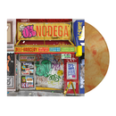 golden colored Vinyl record with a cover featuring a graffiti-covered storefront and 'Nodega' branding.