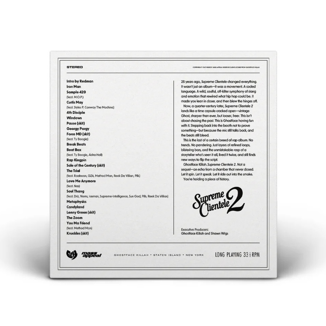 Ghostface Killah-Supreme Clientele ステッカー Ghostface Killah-Supreme Clientele ステッカー