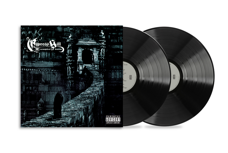 Temples of Boom album cover with 2 black vinyl records
