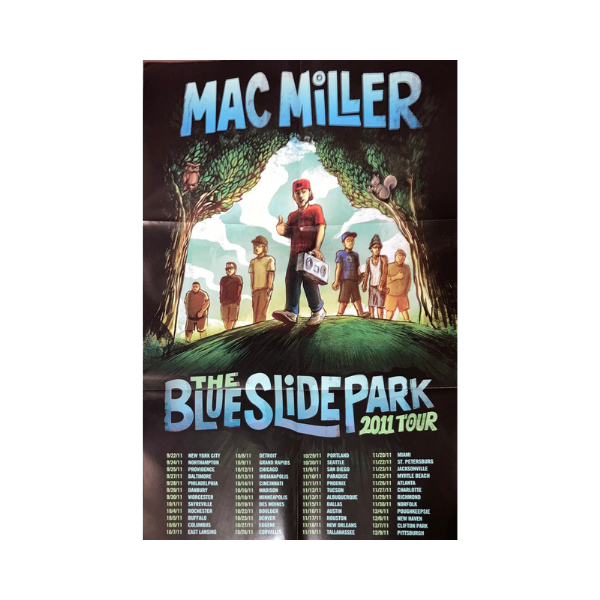 Mac Miller “Blue Slide Park” Clear Blue Splatter Color LP Vinyl Record outlets