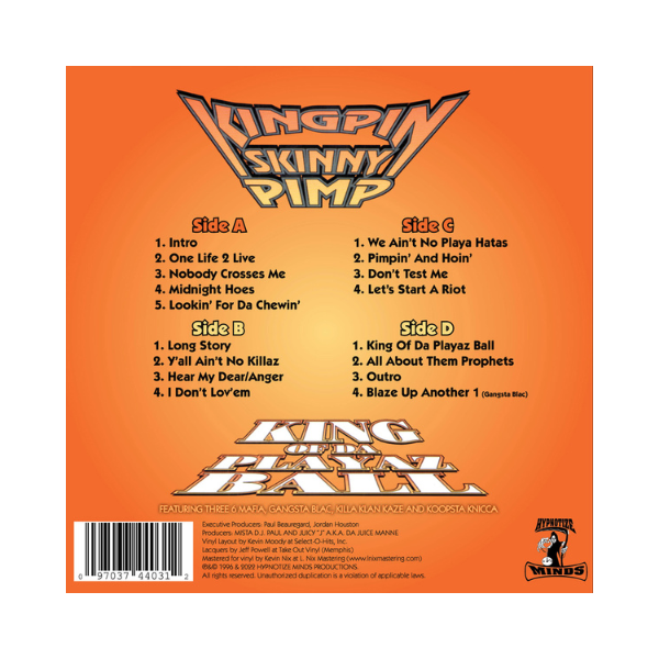 Kingpin Skinny Pimp - King of Da Playaz Ball (Colored Vinyl 2xLP) Kingpin Skinny Pimp - King of Da Playaz Ball (Colored Vinyl 2xLP)